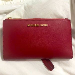 michael kors red wallet